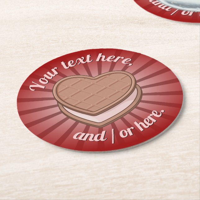 Heart Biscuit Coaster (Angled)