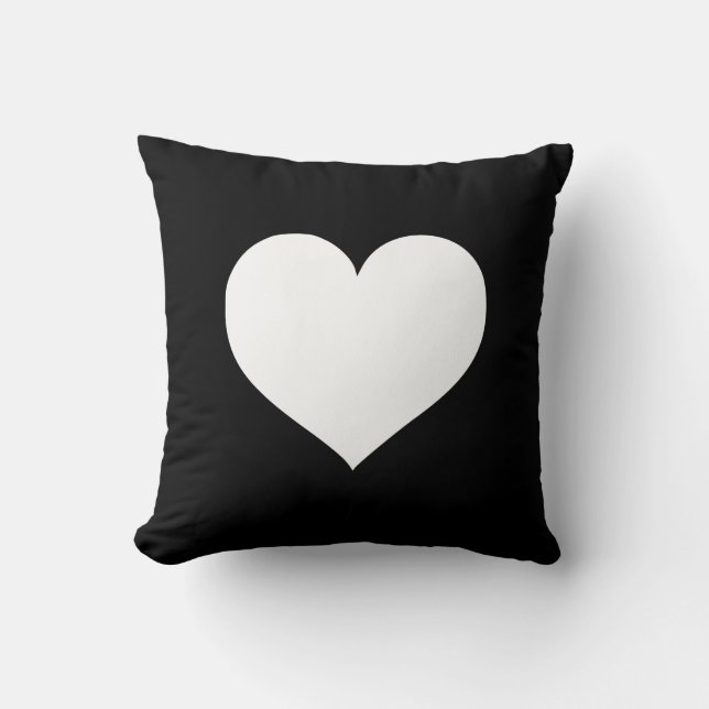 Heart Black and White Collection Cushion (Front)