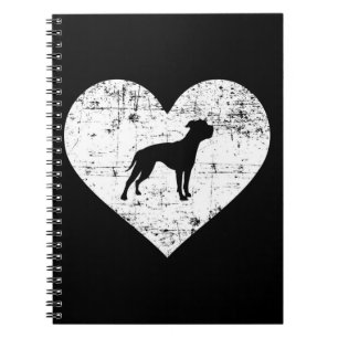 Heart Black Bulldog Bulldog Lovers Notebook