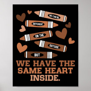 Heart Black History African Blm Juneteenth Women K Poster