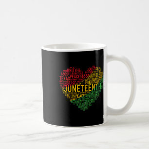 Heart Black History Afro American African Freedom Coffee Mug