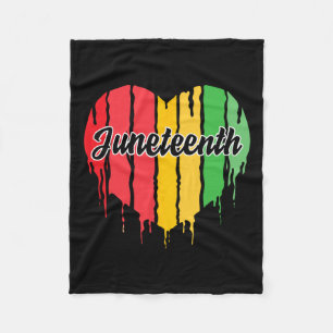 Heart Black History Afro American African Freedom Fleece Blanket