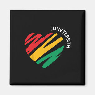 Heart Black History Afro American African Freedom  Magnet