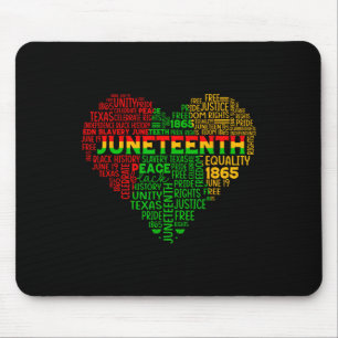 Heart Black History Afro American African Freedom Mouse Mat