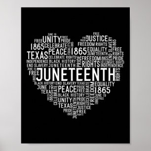 Heart Black History Afro American African Freedom  Poster