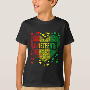 Heart Black History Afro American African Freedom T-Shirt