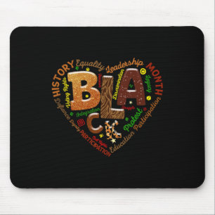 Heart Black History Month Melanin Lover African Am Mouse Mat