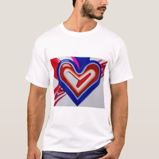 Heart Blue Red Tshirt