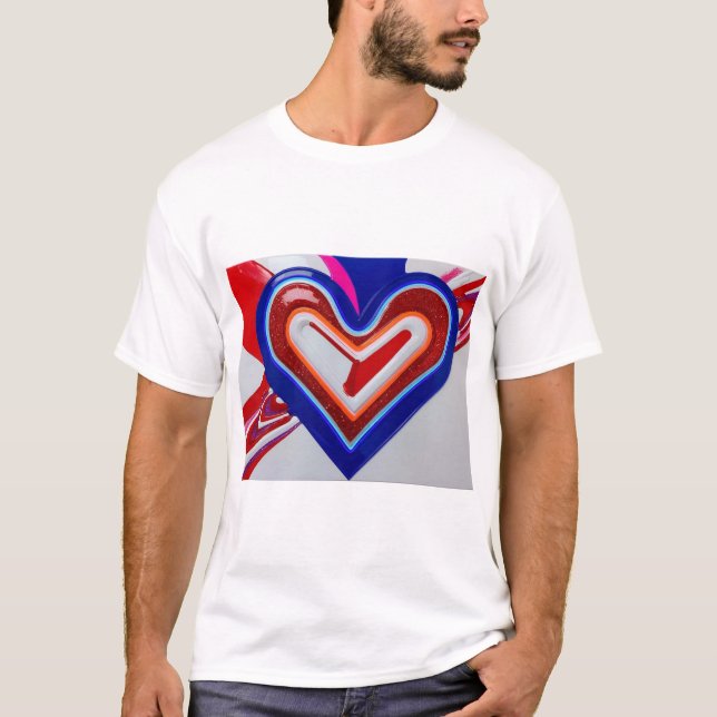 Heart Blue Red Tshirt (Front)