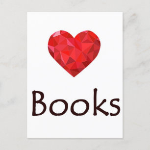 Heart Books Postcard