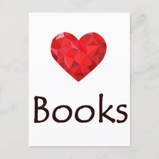 Heart Books Postcard