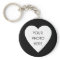 Heart Border Keychain Template - Black