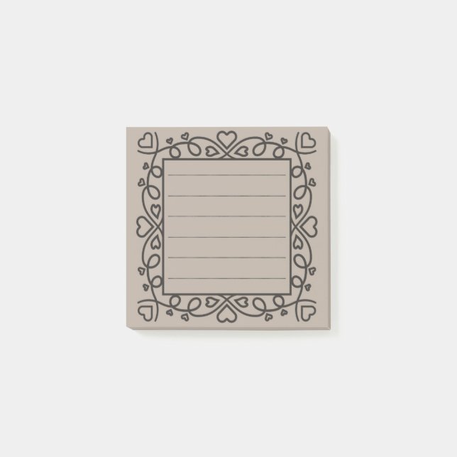 Heart Border  Post-it Notes (Front)