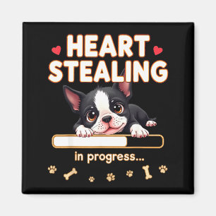 Heart Boston Terrier Dog Funny Gift Bostie Puppy Magnet