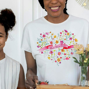 Heart bouquet Best Mum Ever t-shirt