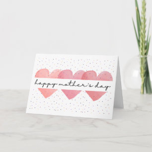 Heart bouquet Happy Mother's Day card