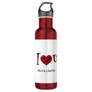 Heart Boyfriend Girlfriend modern Valentines Day 710 Ml Water Bottle