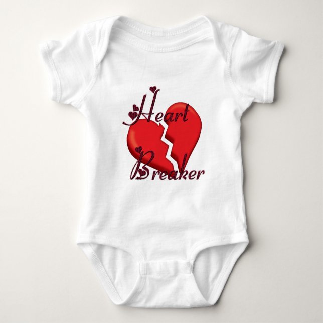 Heart Breaker Baby Bodysuit (Front)