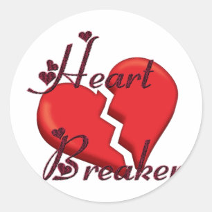Heart Breaker Classic Round Sticker