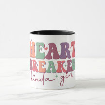 Heart Breaker Kinds Girl Retro Font Funny