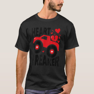 Heart Breaker Monster Truck Valentines Day Boys Gi T-Shirt