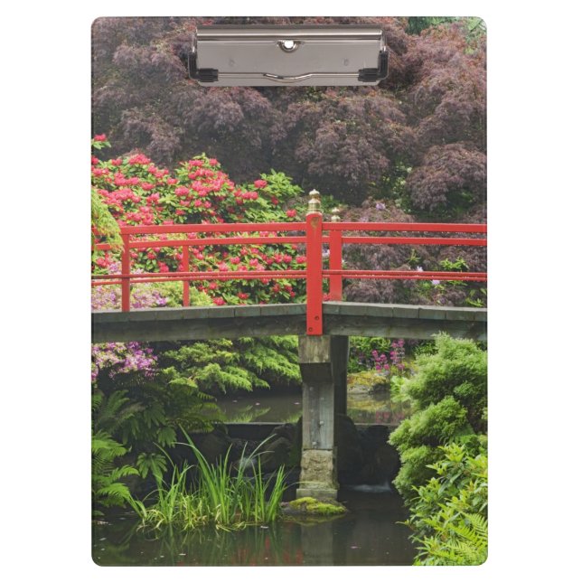 Heart Bridge with blossoming rhododendrons, Clipboard (Front)