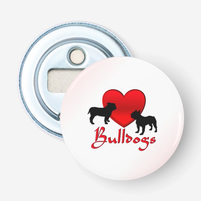 Heart Bulldogs Bottle Opener (Front)
