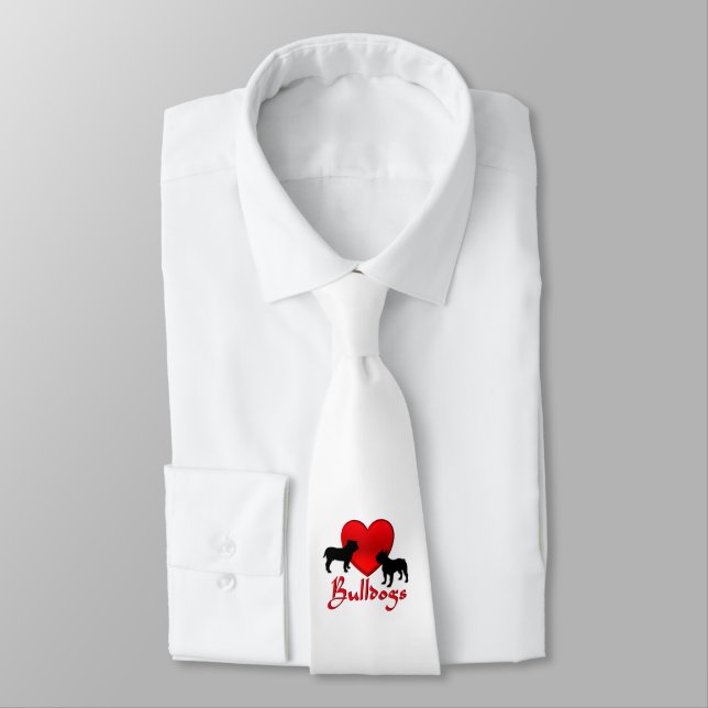 Heart Bulldogs Tie (Tied)