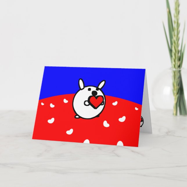 HEART BUNNY Card (Front)