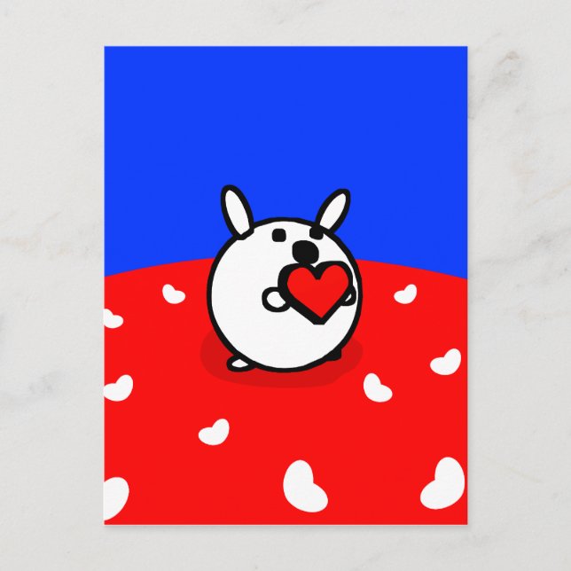 HEART BUNNY Postcard (Front)