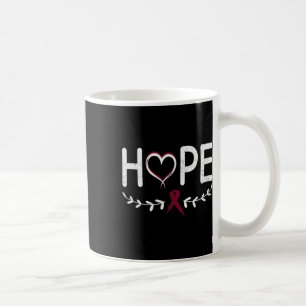 Heart Burgundy Ribbon Brain Aneurysm Coffee Mug