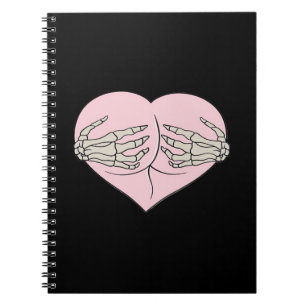 Heart Butt Hug Skeleton Hands Classic Notebook