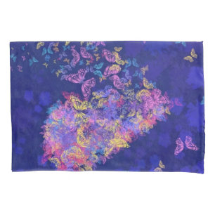 heart Butterflies Pillow Case