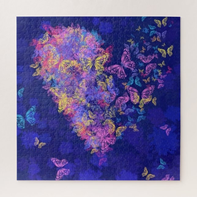 Heart Butterflies Puzzle (Vertical)
