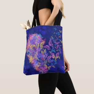 Heart Butterflies Tote Bag