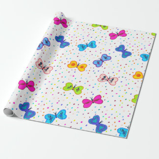 Heart Butterflies Wrapping Paper