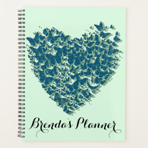 Heart Butterfly Custom Name Planner