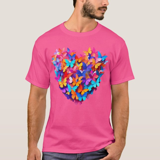 Heart Butterfly Fashion With A Magical Touch T-Shirt (Front)