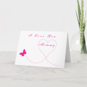 Heart Butterfly Mother's Day Card - I Love You Mum