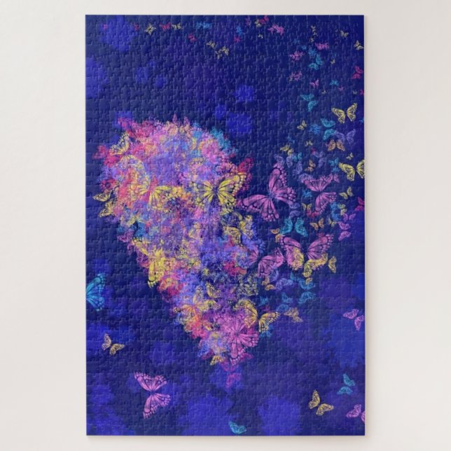 Heart Butterfly Puzzle (Vertical)