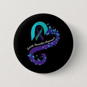 Heart Butterfly Suicide Awareness Mental Health 1 6 Cm Round Badge