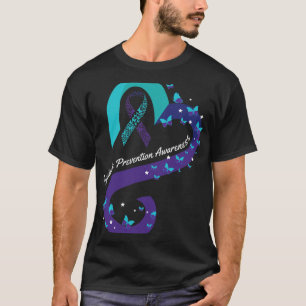 Heart Butterfly Suicide Awareness Mental Health T-Shirt