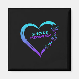 Heart Butterfly Suicide Prevention Awareness Magnet