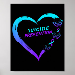 Heart Butterfly Suicide Prevention Awareness Poster