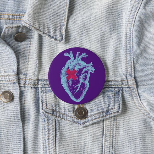 Heart Button Blue/Purple (In Situ)
