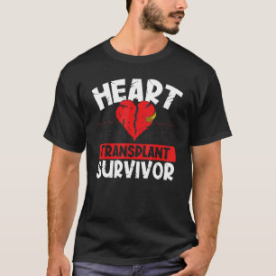 Heart Bypass Heart Transplant Survivor Open Heart T-Shirt