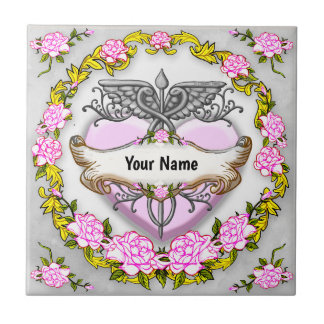 Heart Caduceus Tile
