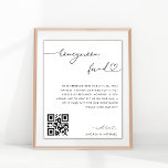 Heart Calligraphy Honeymoon Fund Elegant Wedding Poster<br><div class="desc">This cool poster would make a great addition to your wedding supplies! Easily add your own details by clicking on the "personalize" option.</div>