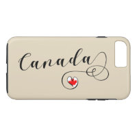 Heart Canada Cell Phone Case, Canadian Flag
