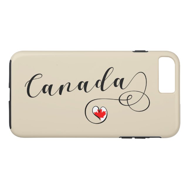 Heart Canada Cell Phone Case, Canadian Flag Case-Mate iPhone Case (Back (Horizontal))